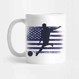 USA Soccer Fan Jersey Shirt American Flag Mug